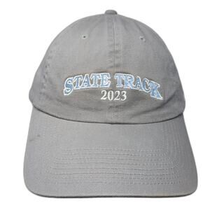 State Track 2023 Slideback Baseball Cap Gray One Size Cotton Fahrenheit Headwear